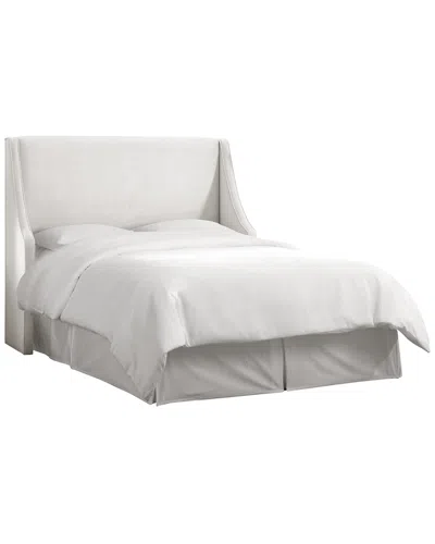 Skyline Furniture Swoop Arm Wingback Headboard In White