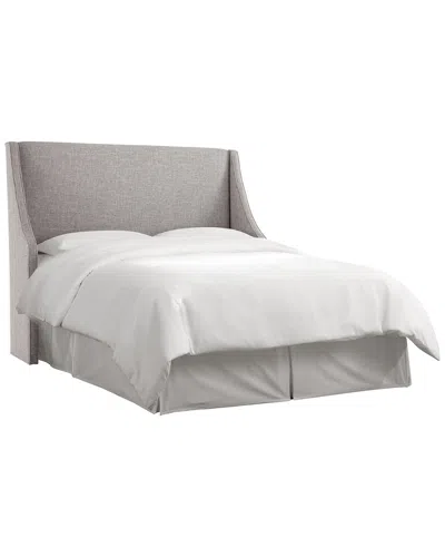 Skyline Furniture Swoop Arm Wingback Headboard In Gray