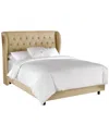 Skyline Furniture Tufted Wingback Bed