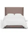 Skyline Furniture Upholstered Bed Linen In Brown