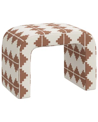 Skyline Furniture Upholstered Ottoman In Red