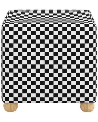 Skyline Furniture Upholstered Ottoman In Black