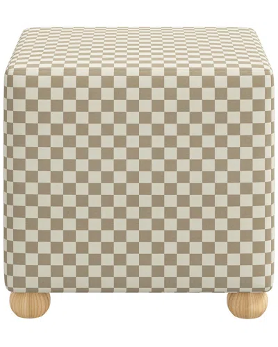 Skyline Furniture Upholstered Ottoman In Brown