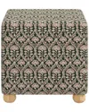 Skyline Furniture Upholstered Ottoman In Green
