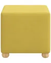 Skyline Furniture Upholstered Ottoman Linen In Yellow