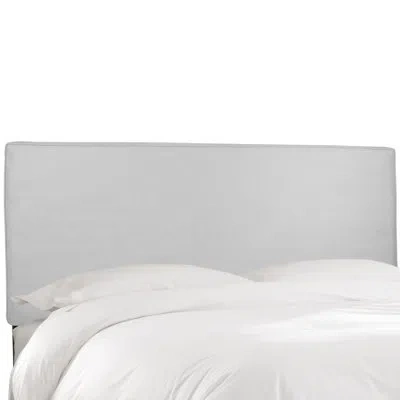 Skyline Furniture Upholstered Panel Headboard In Classic White Velvet