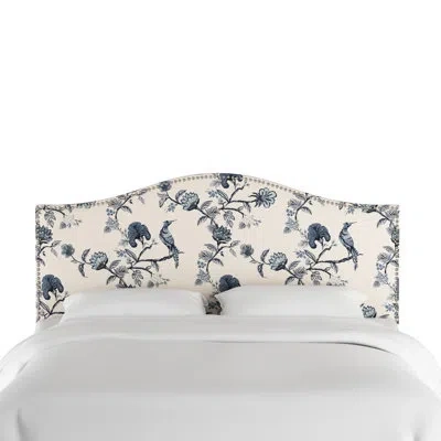 Skyline Furniture Upholstered Panel Headboard In Shaana Indigo