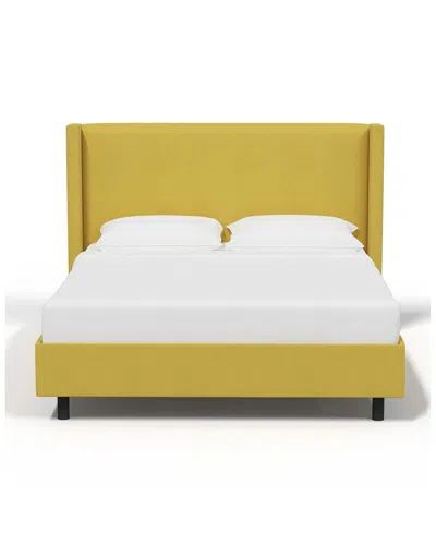 Skyline Furniture Upholstered Platform Bed Linen In Green