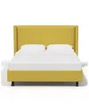 Skyline Furniture Upholstered Platform Bed Linen In Yellow