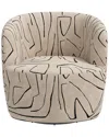 Skyline Furniture Upholstered Swivel Chair In Black