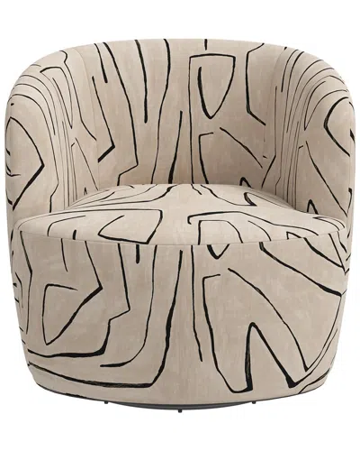 Skyline Furniture Upholstered Swivel Chair In Black