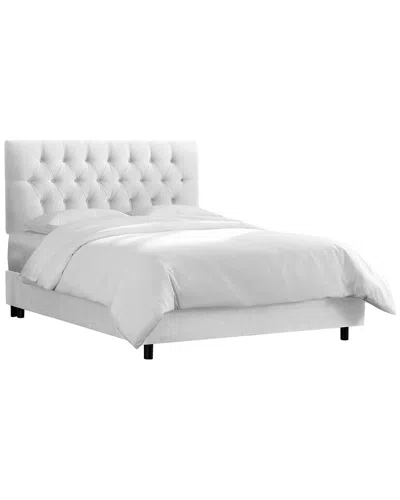 Skyline Furniture Velvet Bed In Gray