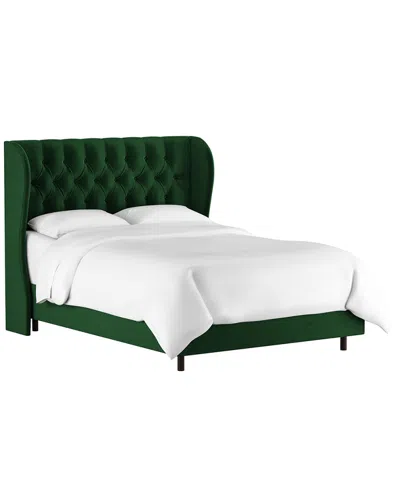 Skyline Furniture Wingback Bed In Green