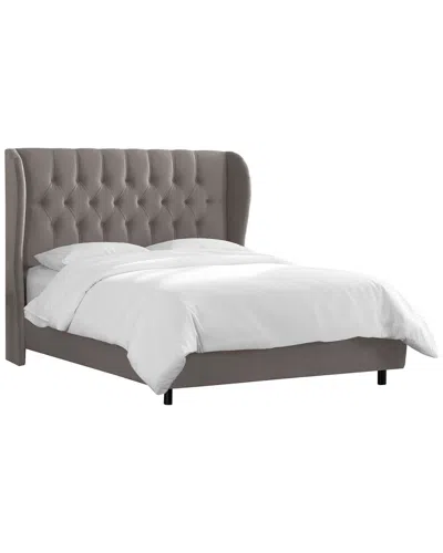 Skyline Furniture Wingback Bed In Gray