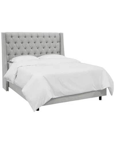 Skyline Furniture Wingback Bed In Gray