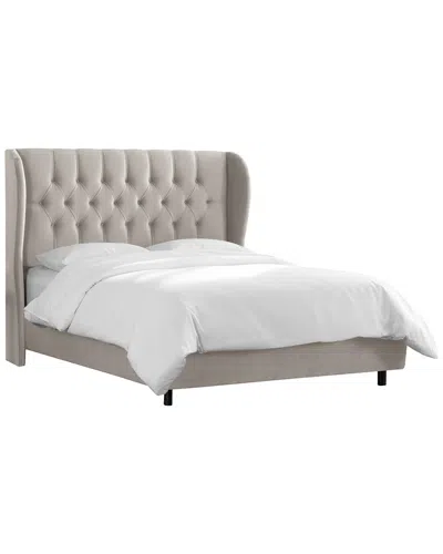 Skyline Furniture Wingback Bed In Gray
