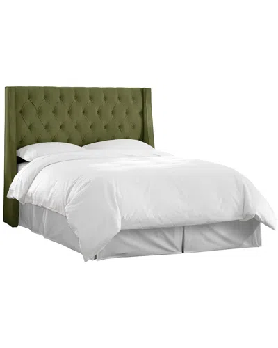 Skyline Furniture Wingback Headboard In Green
