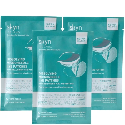 Skyn Iceland Dissolving Microneedle Eye Patches Trio (worth $48.00) In White