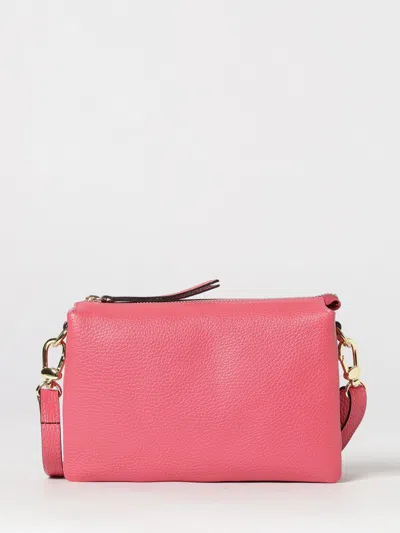 Skytos Ale Mini Crossbody Bag In Hammered Leather With Removable Strap In Pink