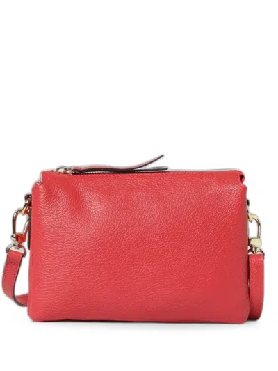 Skytos Ale Pebbled Leather Shoulder Bag In Red