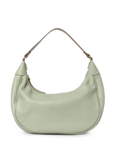 Skytos Luna Leather Shoulder Bag In Green