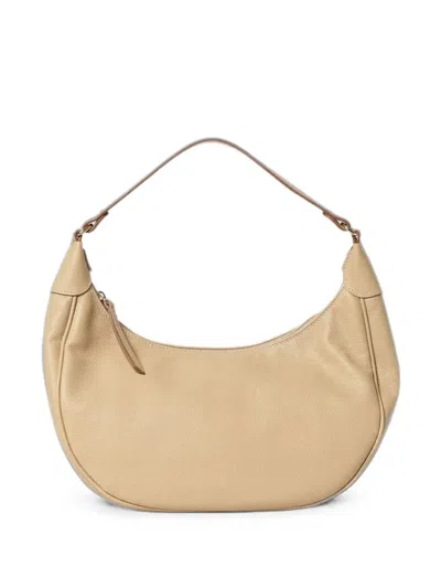 Skytos Luna Leather Shoulder Bag In Neutral