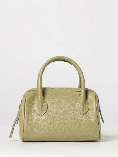 Skytos Virginia Mini Handbag In Hammered Leather With Double Handle In White