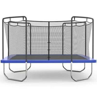 Skywalker Trampolines 15ft Square Trampoline With Enclosure  Blue
