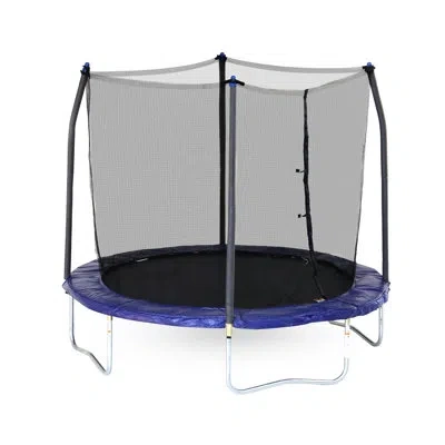 Skywalker Trampolines 8' Round Backyard Trampoline With Safety Enclosure In Blue