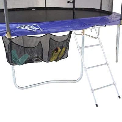 Skywalker Trampolines Outdoor Trampoline Accessory Combo Pack, 3-rung Ladder, Shoe Bag, Wind Stakes And Hardwares In Silver