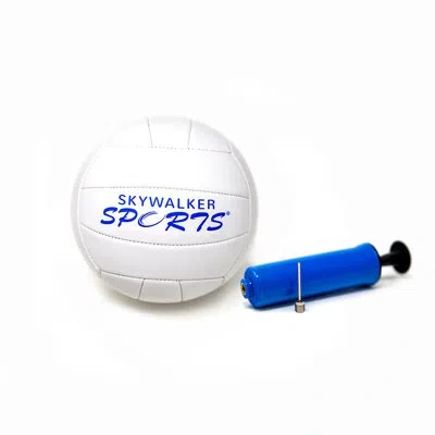 Skywalker Trampolines Volleyball With Ss Logo And Pump In White