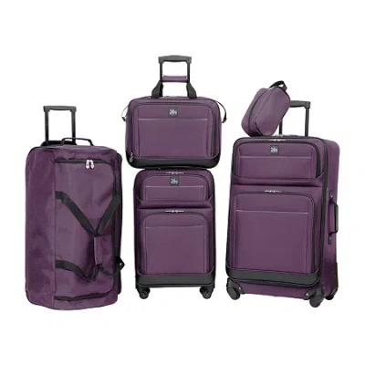 Skyway Seville 5-pc. Softside Lightweight Luggage Set In Purple