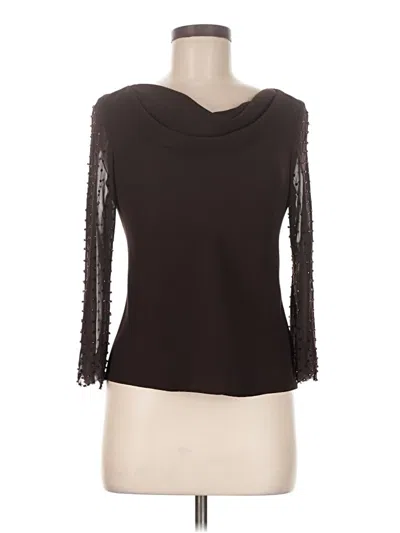 Pre-owned Sl Fashions 3/4 Sleeve Top Black Cowl Neck Tops