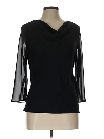 Pre-owned Sl Fashions 3/4 Sleeve Top Black Cowl Neck Tops