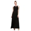 Sl Fashions 9134139 Long Formal Pleated Maxi Dress In Black
