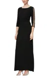 Sl Fashions 9435172 Plus Size Long Jersey Dress In Black