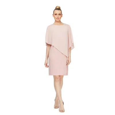 Sl Fashions 9170368 Short Mother Of The Bride Dress In Pink