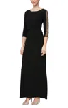 Sl Fashions 9435172 Plus Size Long Jersey Dress In Black