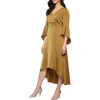 Sl Fashions Bell Sleeve Maxi Dress In Green