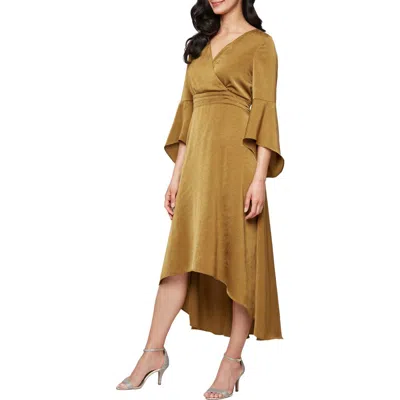 Sl Fashions Bell Sleeve Maxi Dress In Green