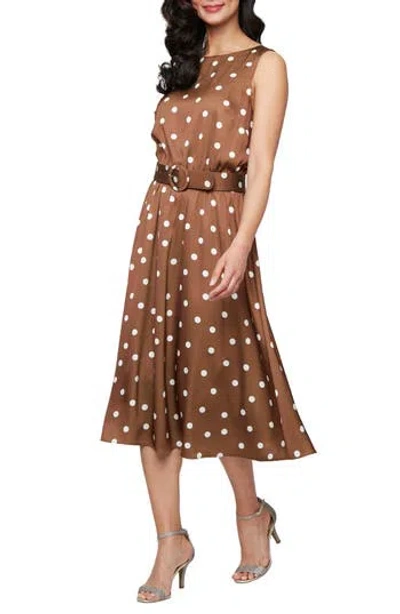 Sl Fashions Belted A-line Dress