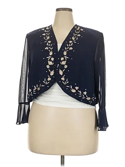 Pre-owned Sl Fashions Cardigan Sweater In Blue
