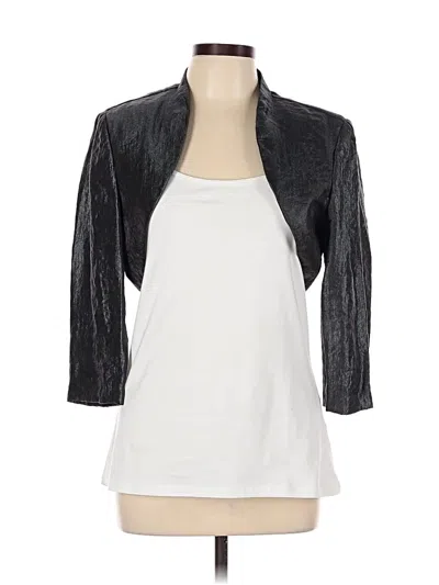 Pre-owned Sl Fashions Cardigan Sweater In Silver