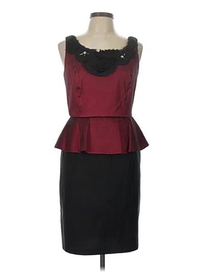 Pre-owned Sl Fashions Cocktail Dress In Burgundy