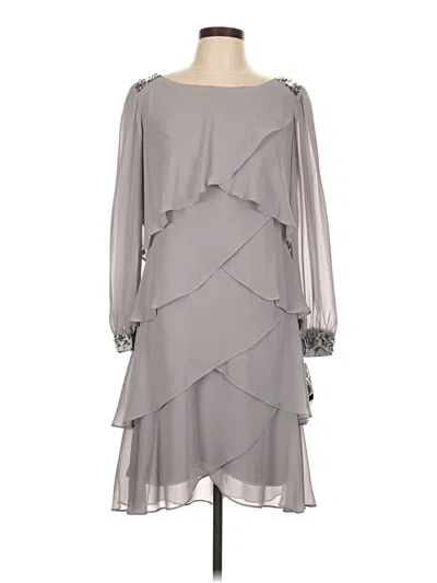 Pre-owned Sl Fashions Cocktail Dress In Gray