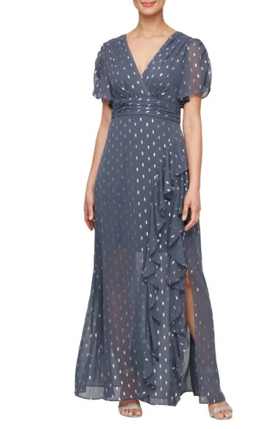 Sl Fashions Foil Print Dress