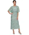 Sl Fashions Petite Sequined Blouson Dress