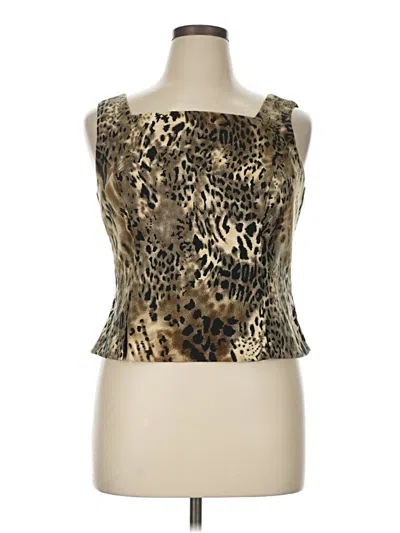 Pre-owned Sl Fashions Sleeveless Blouse In Gold