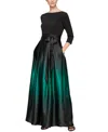 Sl Fashions Women's 3/4-sleeve Ombre Gown In Multi