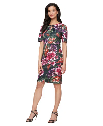 Sl Fashions Cutout Sheath Dress In Multi